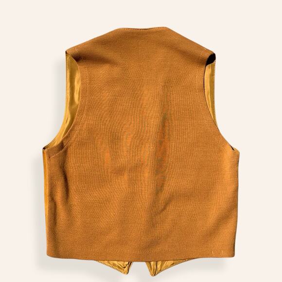 Copen-Core Denmark Burt Orange Suede Vest Mens Medium - Picture 2 of 8